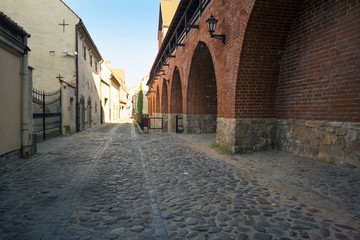 Fototapeta na wymiar Empty streets of Riga old town.