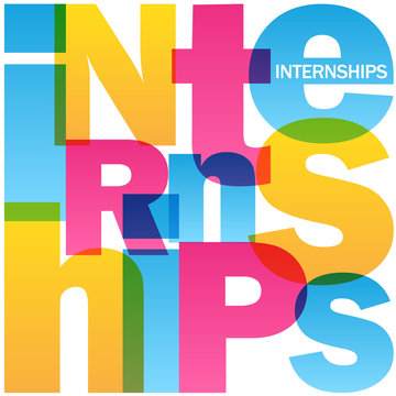 INTERNSHIPS Vector Letters Icon