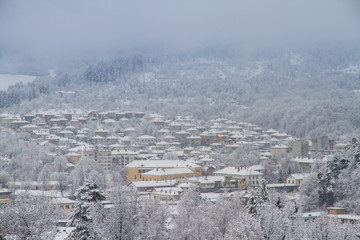 The village Tryavna in winter
