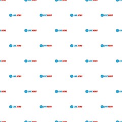 Live news program pattern seamless in flat style for any design