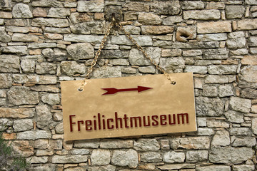 Schild 235 - Freilichtmuseum - obrazy, fototapety, plakaty
