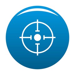 Important target icon vector blue circle isolated on white background 