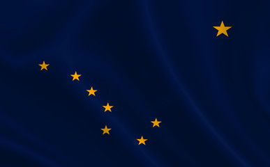 Flag of the state Alaska. A series of 