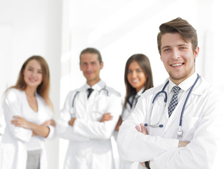 Fototapeta premium closeup.successful doctors of his colleagues