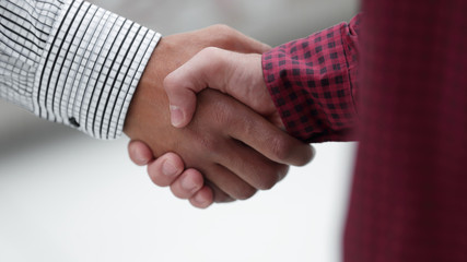 closeup.handshake Manager and the client