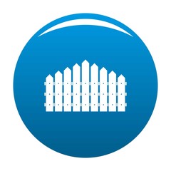 Triangular fence icon vector blue circle isolated on white background 