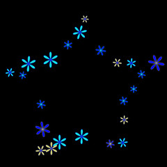 Cute Floral Pattern with Simple Small Flowers for Greeting Card or Poster. Naive Daisy Flowers in Primitive Style. Vector Background for Spring or Summer Design.
