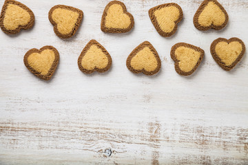 Heart-shaped cookies  for St. Valentine's Day