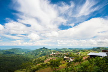 Aerial view landscape from the top of mountain