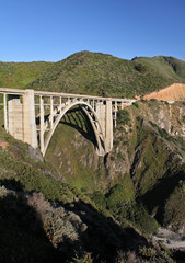 Driving along the coast on Highway 1 in California