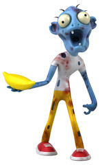 Naklejka premium Fun zombie - 3D Illustration