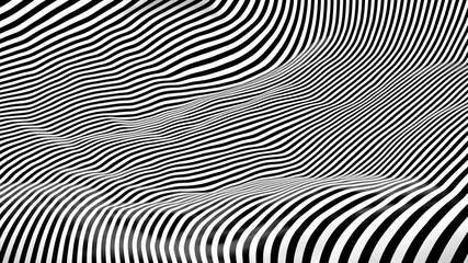Poster Black and white stripes of zebra © krylyev