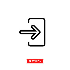 Login vector icon , entry and input symbol