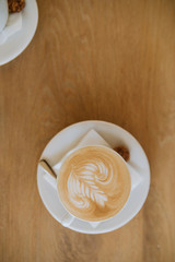 Coffee On A Wooden Background
