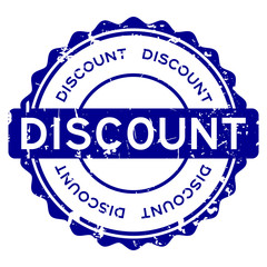 Grunge blue discount word round rubber seal stamp on white background