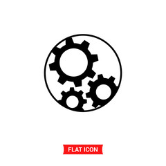 Settings vector icon , Gear symbol