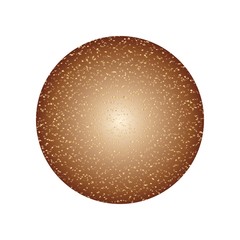 Brown gold speckled circle. Vector element for different design