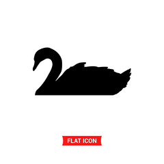 Swan heart icon , Valentine's day symbol