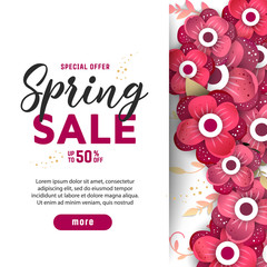 Spring sale paper cut  flowers for your design