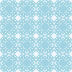 Pale blue geometric print. Seamless pattern