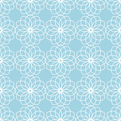 Pale blue geometric print. Seamless pattern