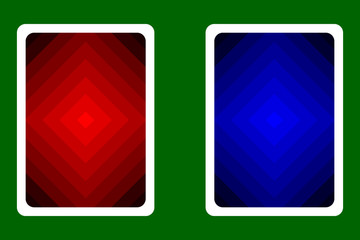 Playing Card Back Designs - diagonal lines pattern, vector set,