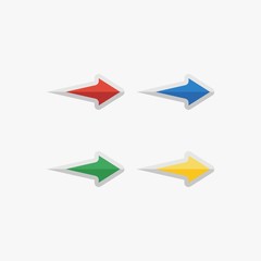 set arrow flat design vector illustration