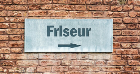 Obraz premium Schild 225 - Friseur