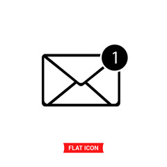 Notification vector icon , mail symbol icon