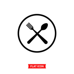 Spoon and fork vector icon