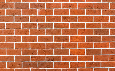 Red brick wall. background

