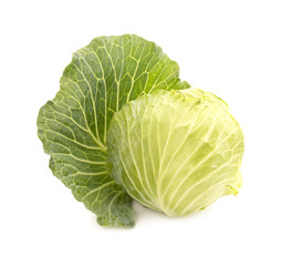 Obraz premium Fresh cabbage in heart shape isolated on white background
