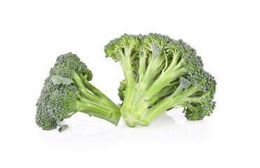 fresh broccoli isolated on white background