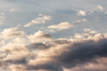 beautiful cloudy sky at sunset