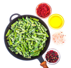 Dishes from frozen green beans