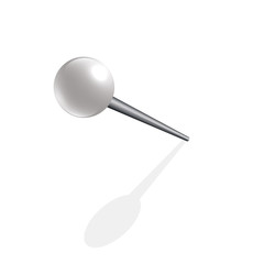 white sphere pin