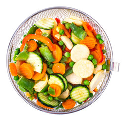 Deep frozen vegetables, preserving vitamins