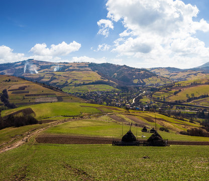 rural area in Carpathian mountains