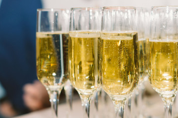 Glasses with champagne