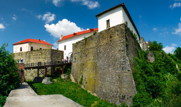 Palanok Castle of Mukachevo in summertime