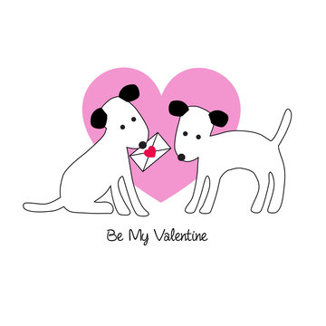 cute dogs valentine