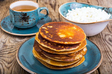Stack of hot delicious punkcakes