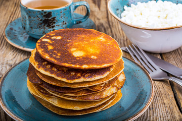 Stack of hot delicious punkcakes