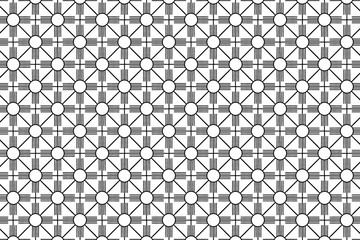 Abstract sun symbol - vector pattern - black and white