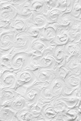 Obraz premium The background is white with a paint texture, painted with brushes, hand made. Template for a holiday card for a wedding.