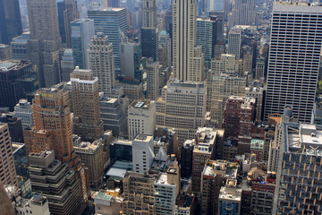 Fototapeta na wymiar View of New York from the Top of the Rock building, USA