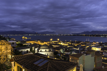 Naklejka premium Nafplio city from above