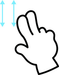 タッチジェスチャ　スクロール