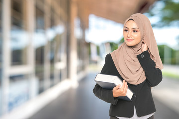 Blur background of office building