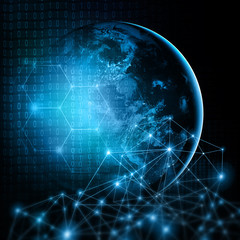 Earth from Space. Best Internet Concept of global business from concepts series. Elements of this image furnished by NASA. 3D illustration